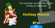 Holiday Homer's unlock screen.