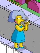 Selma taking a smoke break.