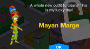 Mayan Marge's unlock screen.