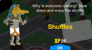Shuffles's unlock screen.