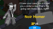 Noir Homer's unlock screen.