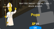 Pope's unlock screen.