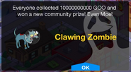 Clawing Zombie's unlock screen.