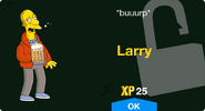 Larry's unlock screen.