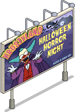 Halloween Horror Night Billboard Menu