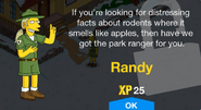 Randy's unlock screen.