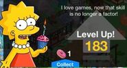 One of Lisa's random level up messages.