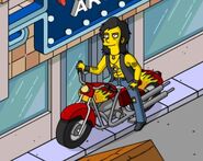 Cregg Demon riding his motorcycle.
