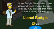 Lionel Budgie's unlock screen.