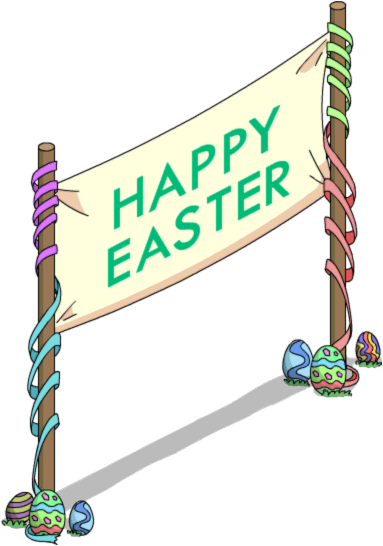 happy easter banner png