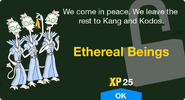 Ethereal Beings' unlock screen.