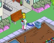 Professor Frink testing gizmo.