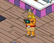 Barbarian playing Clash of Castles.
