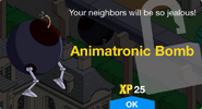 Animatronic Bomb's unlock screen.