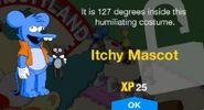 Itchy Mascot's unlock screen.