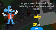 Itchy's unlock screen.