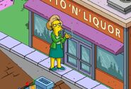 Mrs. Krabappel enjoying a smoke break!