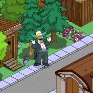 Tuxedo Krusty strutting around town.