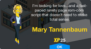 Mary Tannenbaum's unlock artwork screen.