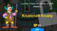 Krustcraft Krusty's unlock screen.