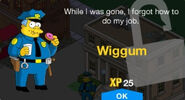 Wiggum's unlock screen.