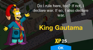 King Gautama's unlock screen.
