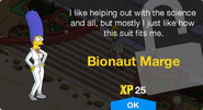 Bionaut Marge's unlock screen.