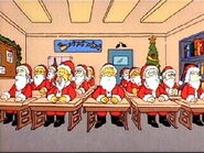 Santa Homer in the show.