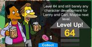 One of Carl's random level up messages with Lenny