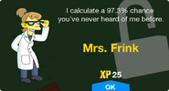 Mrs. Frink's unlock screen.