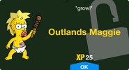 Outlands Maggie's unlock screen.
