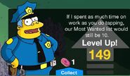 One of Wiggum's random level up messages