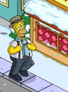 Cool Homer walking around acting superior.