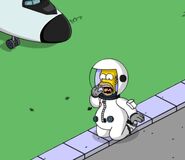 Deep Space Homer gathering insect specimens.