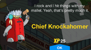 Chief Knockahomer's unlock screen.