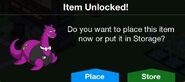 Prize unlock screen.