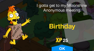 Birthday's unlock screen.