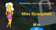 Miss Springfield's unlock screen.