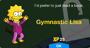 Gymnastic Lisa's unlock screen.