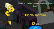 Pride Homer's unlock screen.