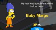 Baby Marge's unlock screen.
