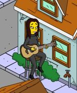 Princess Penelope playing acoustic guitar.