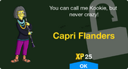 Capri Flanders's unlock screen.