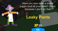 Leaky Pants' unlock screen.