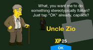 Uncle Zio's unlock screen.