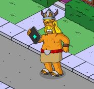 Barbarian playing Clash of Castles.