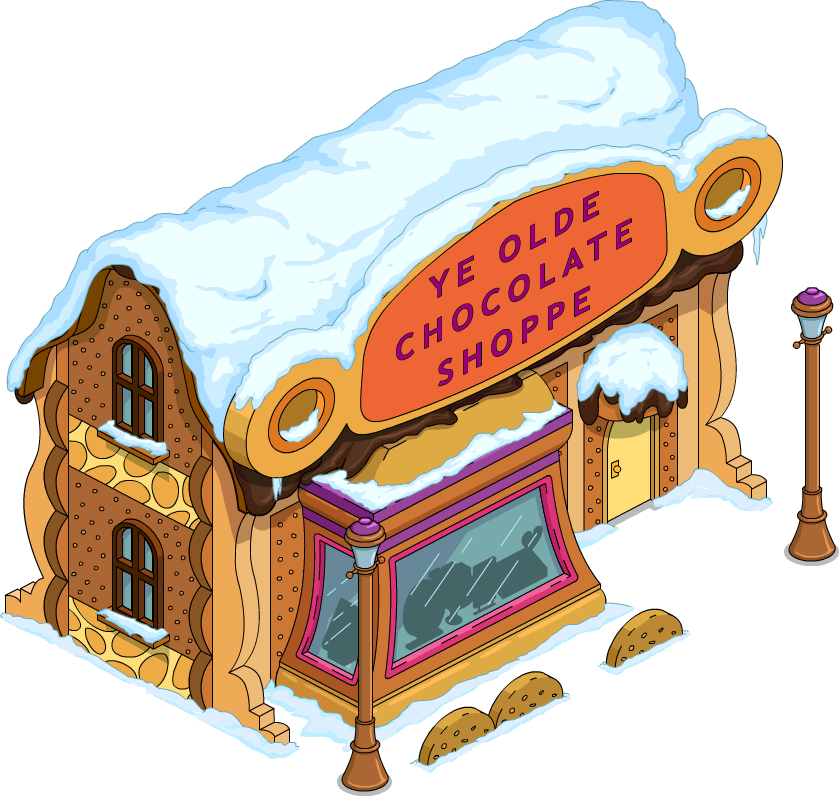 The house was the shop. Шоколадная Лавка картинка для детей. Chocolate House cartoon. The Simpsons ye Olde Butcher shop. House things Store Clipart.