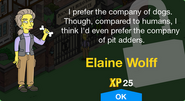 Elaine Wolff's unlock screen.