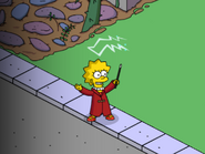Wizard Lisa practicing spells.