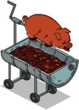 Grilling a pig hot sale